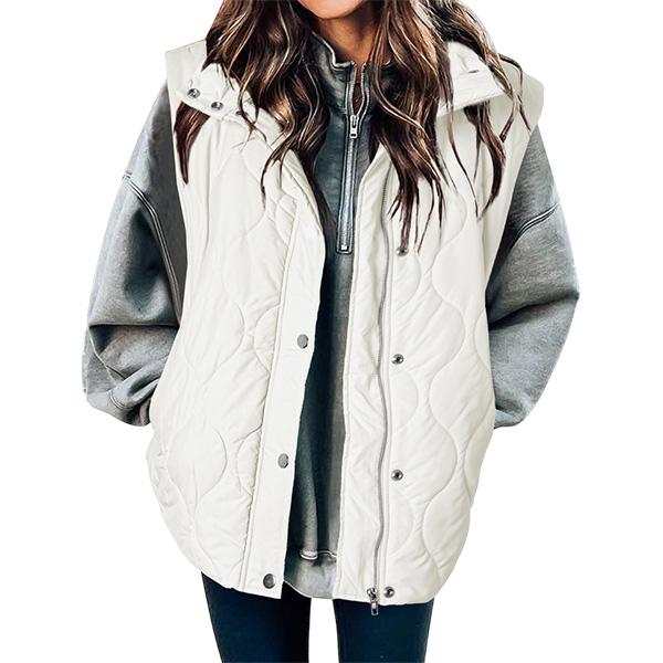 Olena™ - Women's Casual Oversized Puffer Vest with Stand Collar