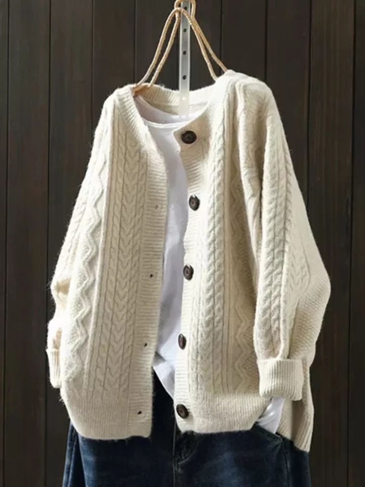Jane™ - Comfy Cable Cardigan