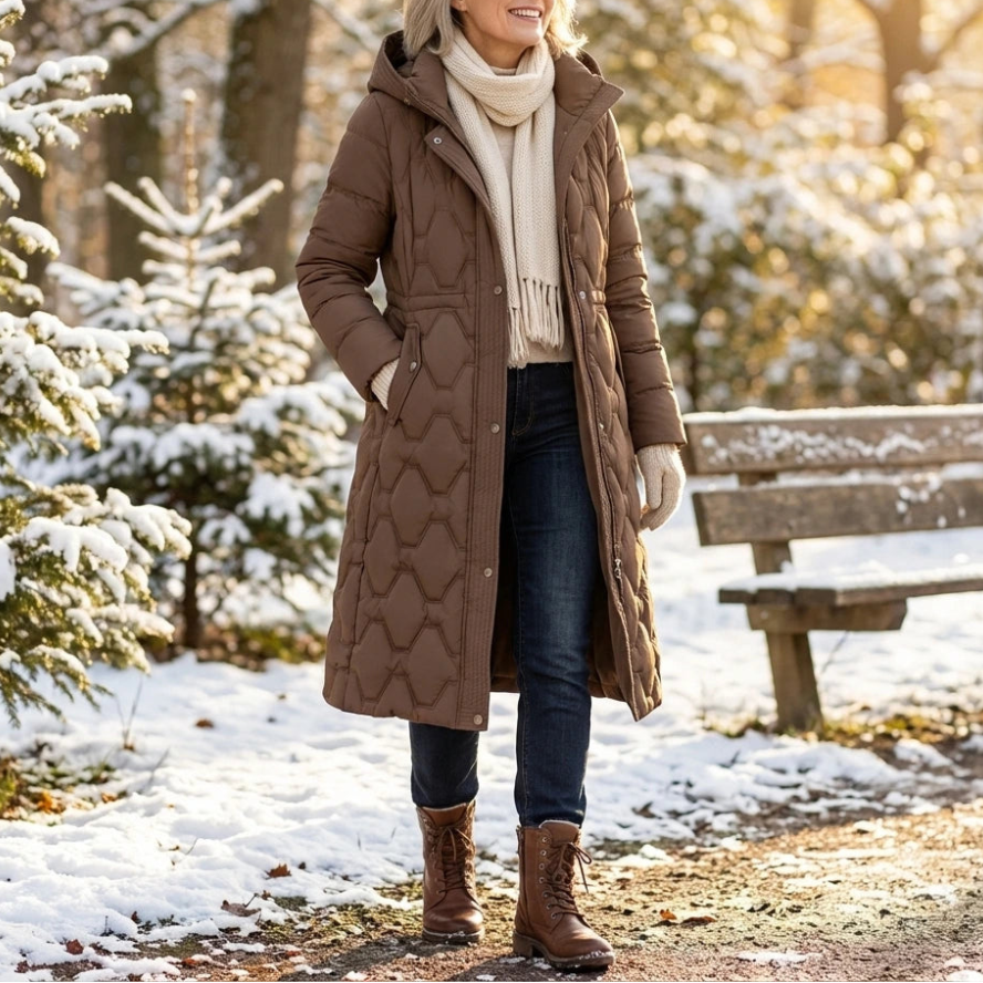 Gracia™ - Long Down Coat with Hood