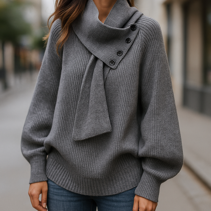 July™ -  Cozy Scarf-Neck Sweater