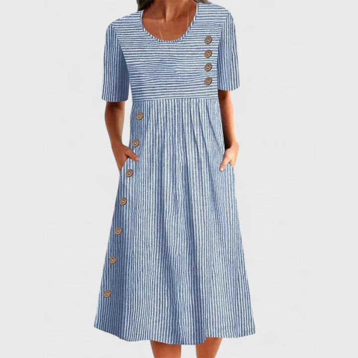 Loraine™ -Striped Midi Dress