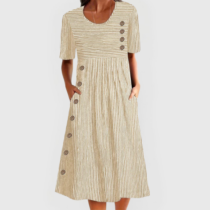 Loraine™ -Striped Midi Dress