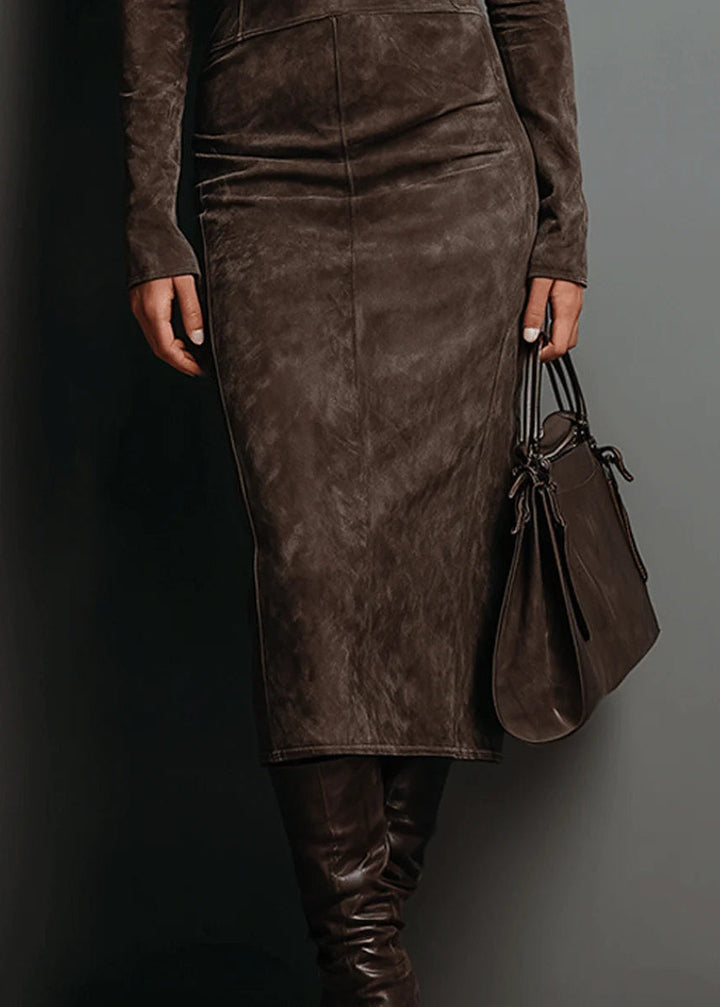 Zuri™ - Suede Midi Dress