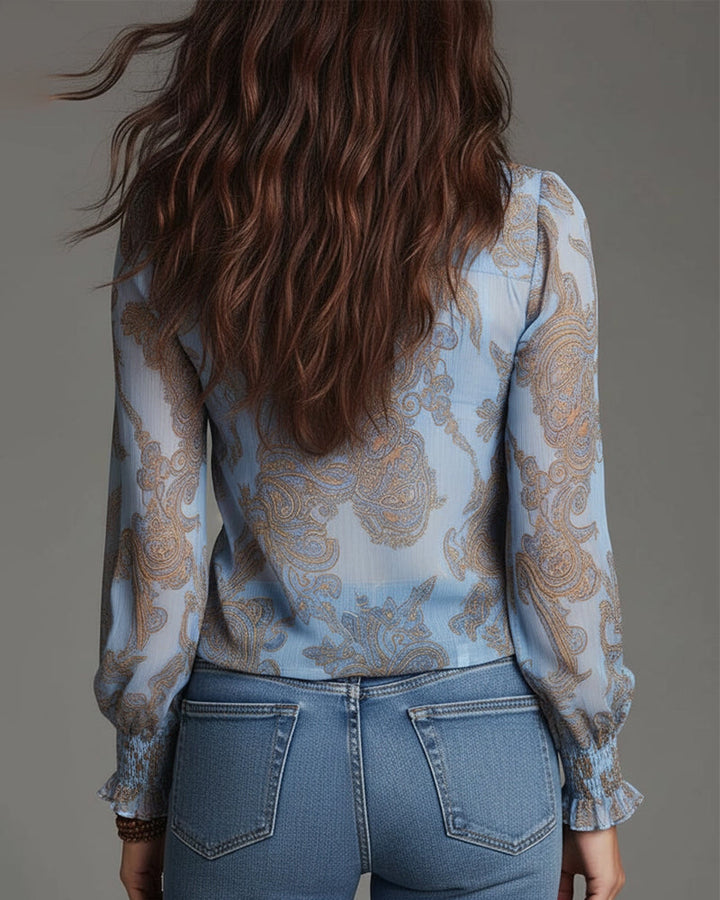 Zera™ - Vivid Blouse with Half-zip