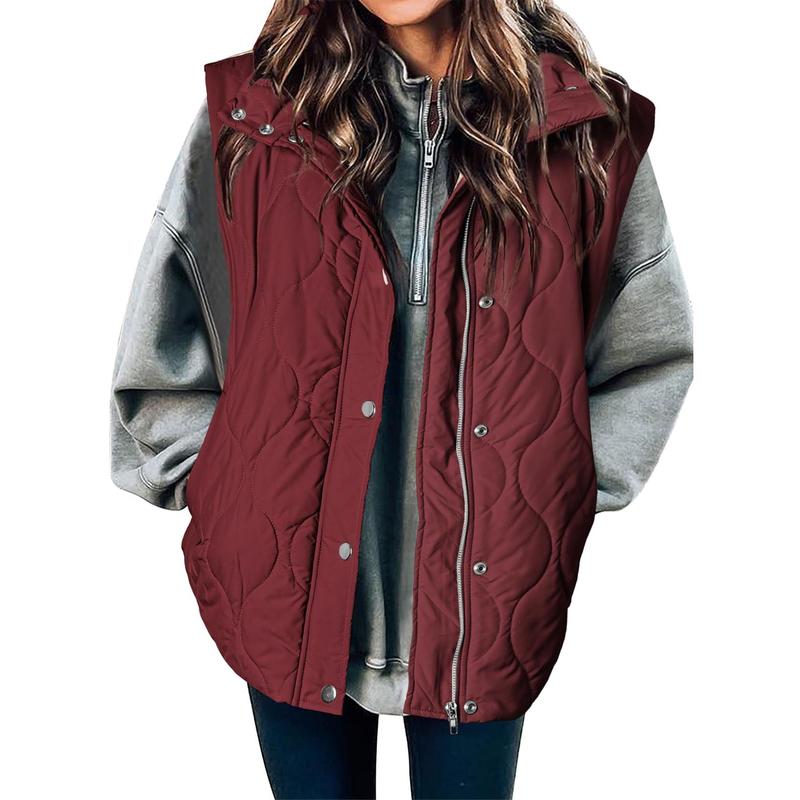 Olena™ - Women's Casual Oversized Puffer Vest with Stand Collar