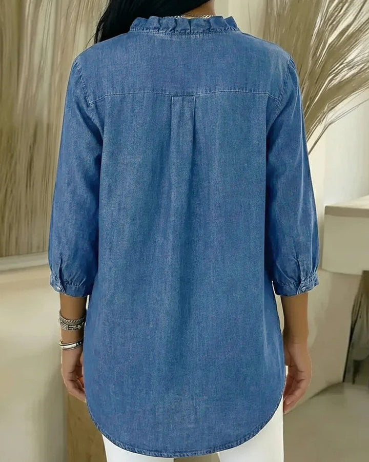 Bilma™ – Elegant Blouse with Ruffle Details