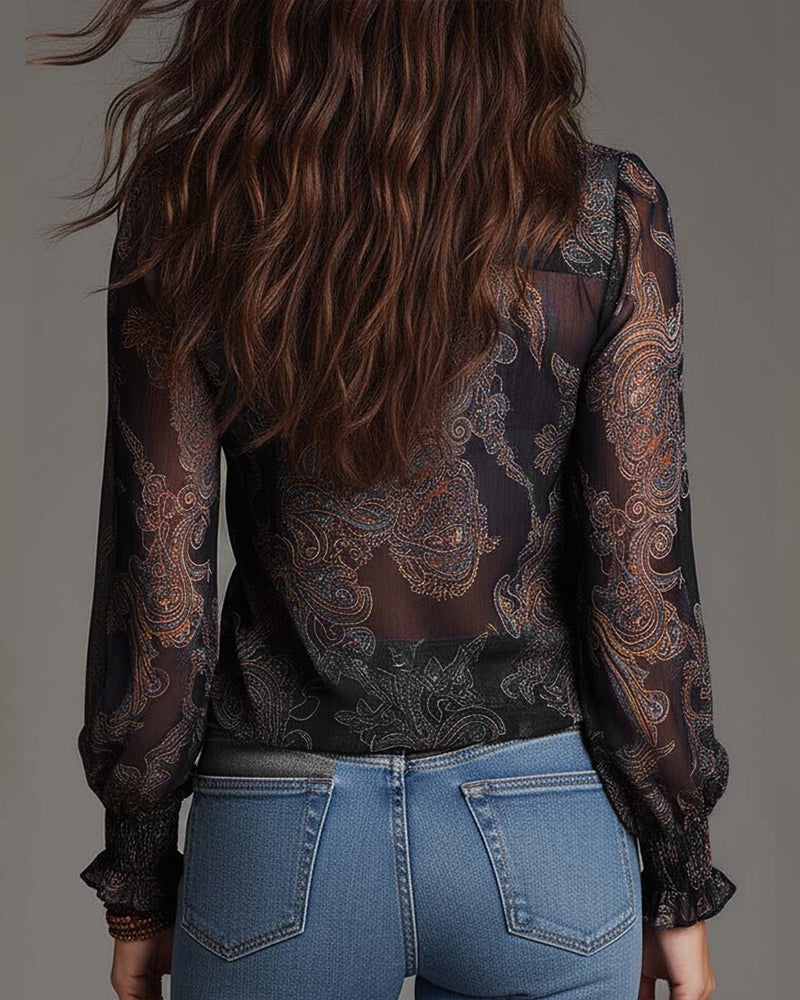 Zera™ - Vivid Blouse with Half-zip