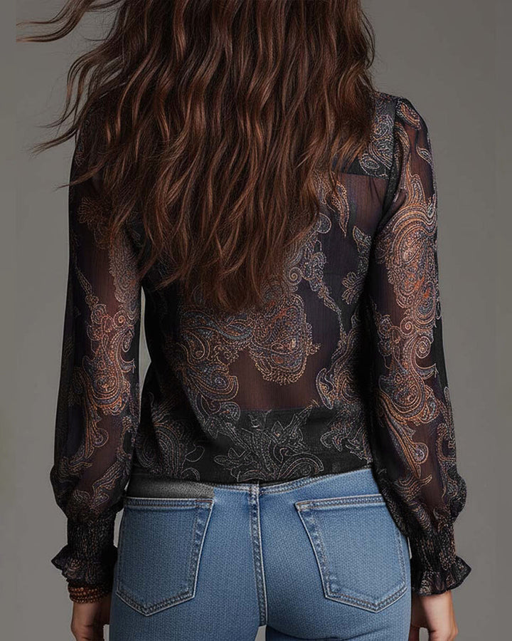 Zera™ - Vivid Blouse with Half-zip