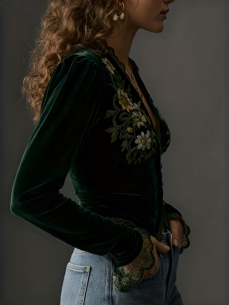 Laiza™ - Floral Embroidered Top