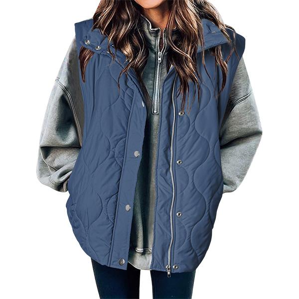 Olena™ - Women's Casual Oversized Puffer Vest with Stand Collar