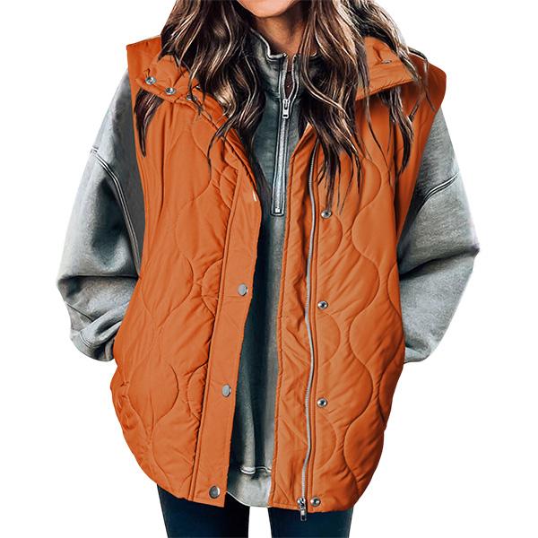 Olena™ - Women's Casual Oversized Puffer Vest with Stand Collar