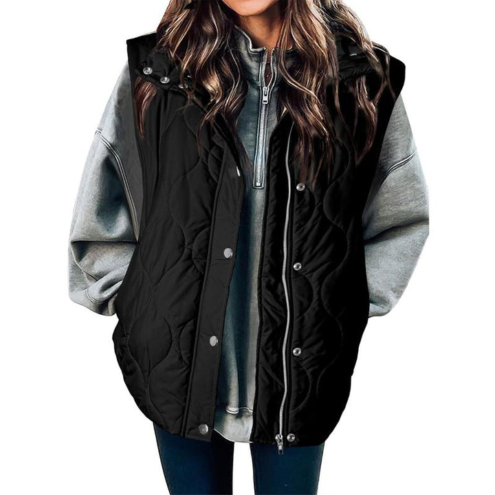 Olena™ - Women's Casual Oversized Puffer Vest with Stand Collar