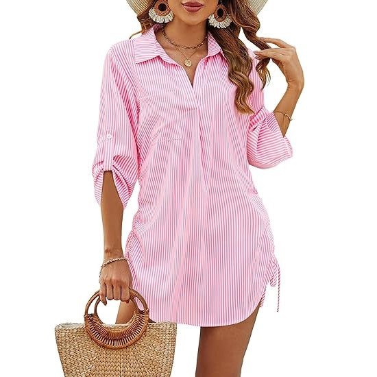 Indy™ - Airy Beach Shirt with Adjustable Waist