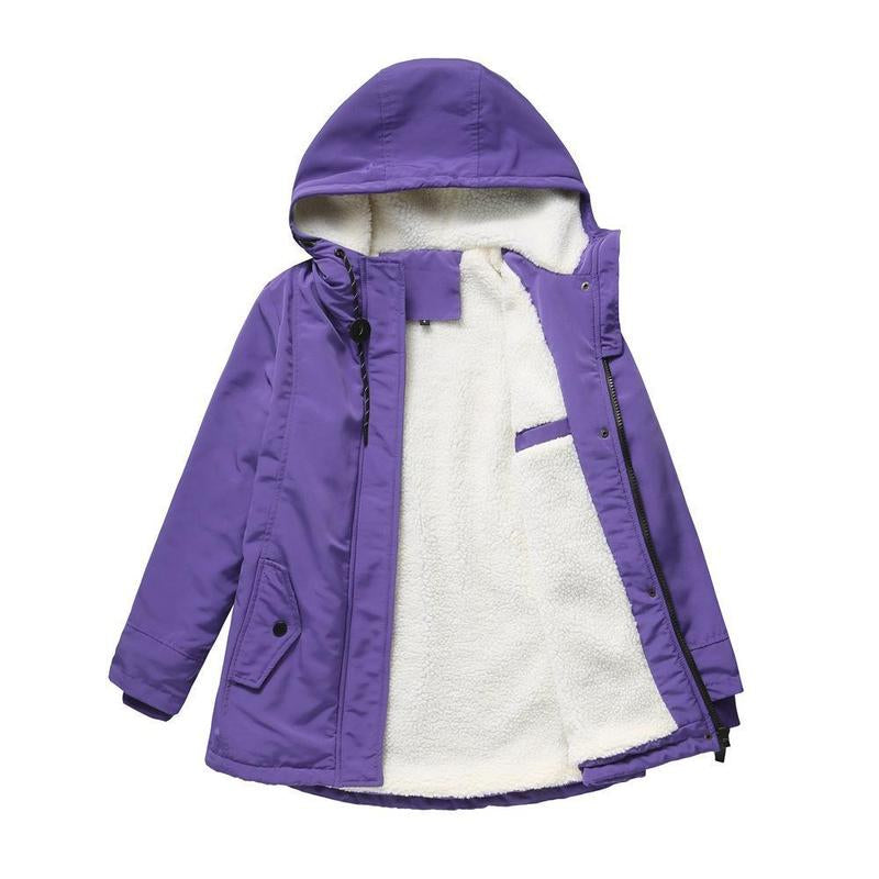 Sheila™ - Thick Winter Coat with Hood and Quilted Lining
