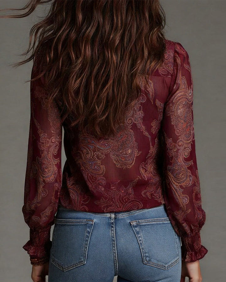 Zera™ - Vivid Blouse with Half-zip