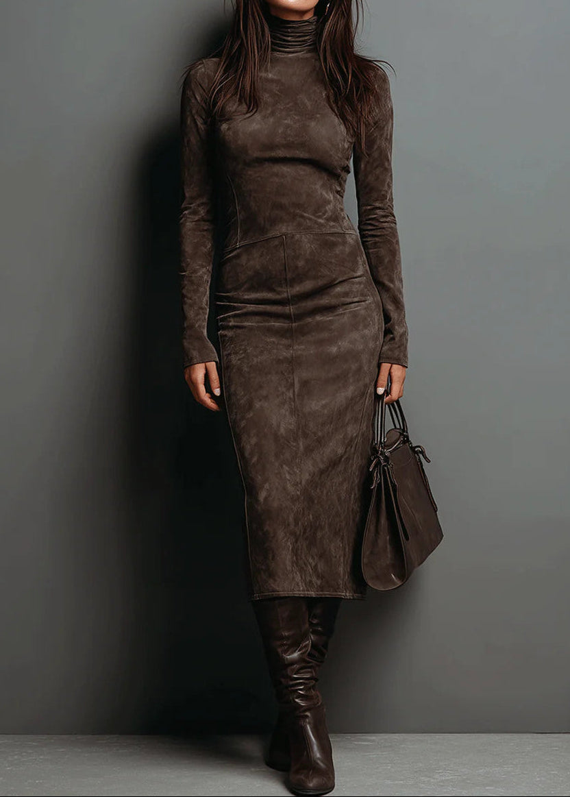Zuri™ - Suede Midi Dress