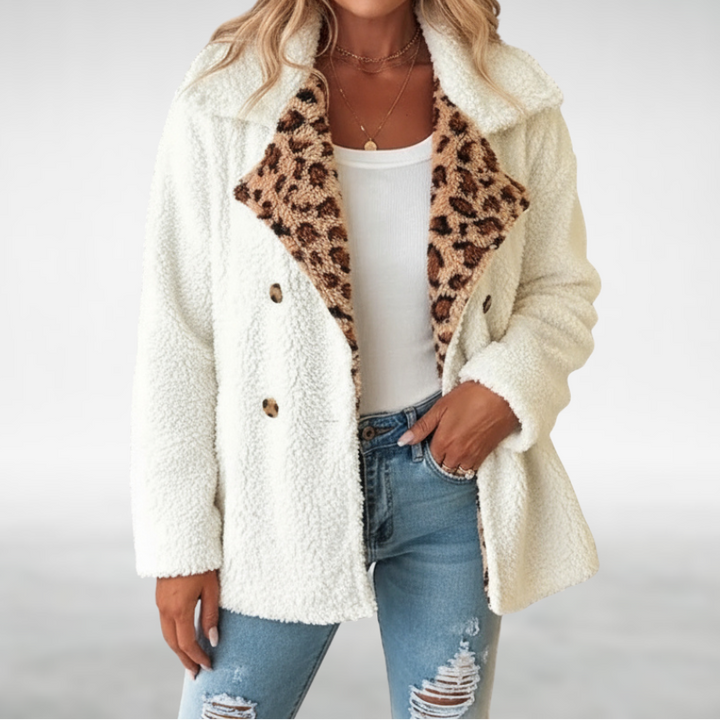 Vanessa™ - Cozy Leopard Teddy Coat