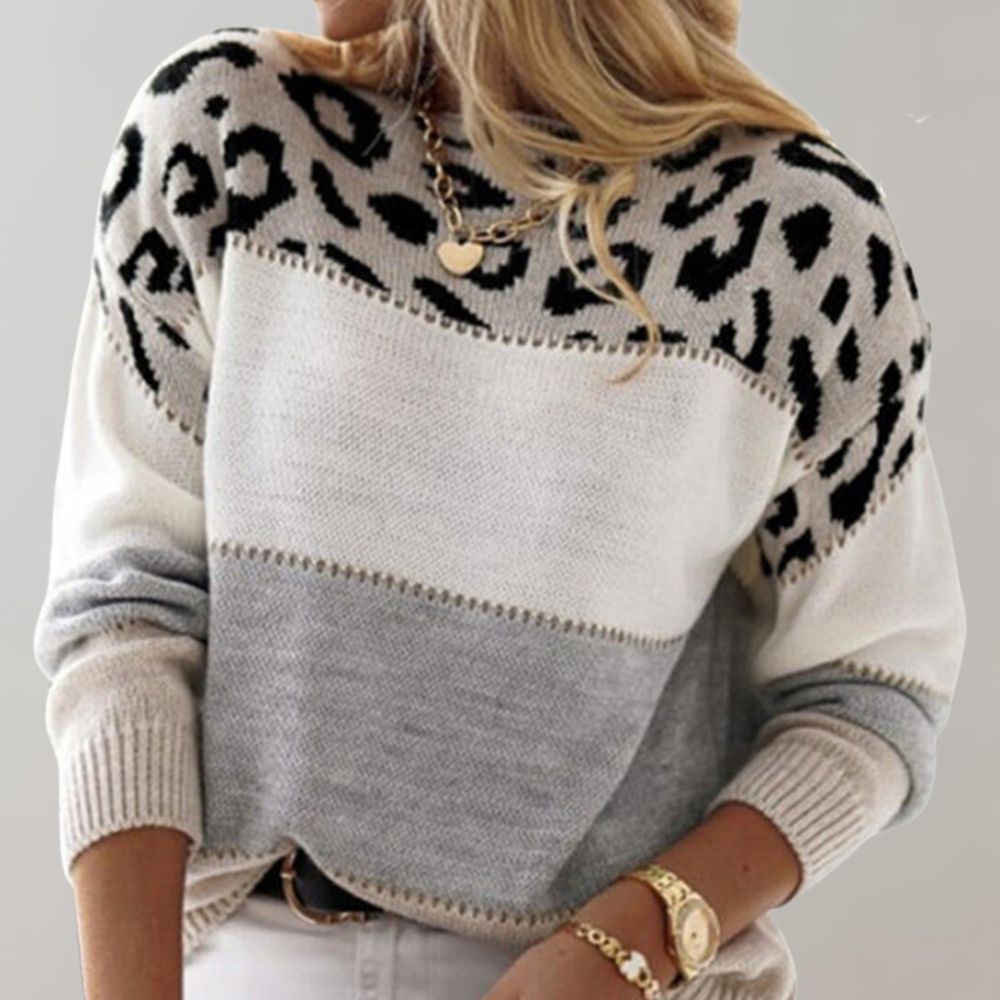 Charlene™ - Leopard Print Casual Sweater