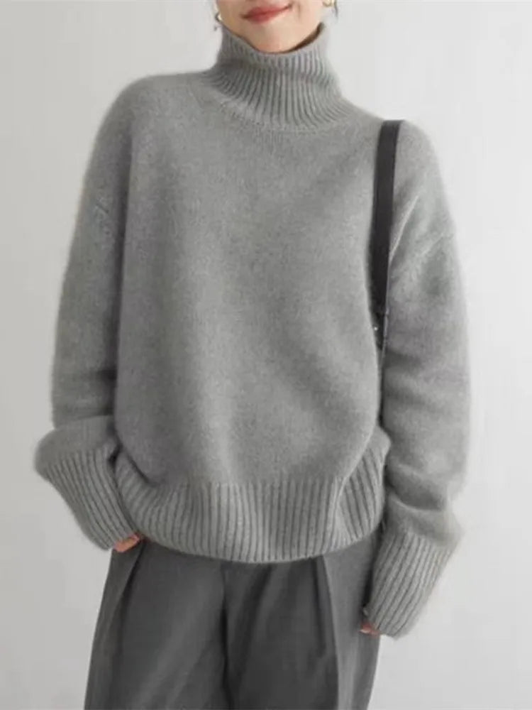 Raynie™ -  High Collar Cashmere Sweater