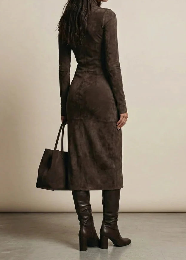 Zuri™ - Suede Midi Dress