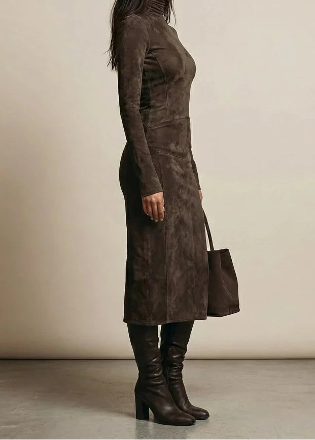 Zuri™ - Suede Midi Dress