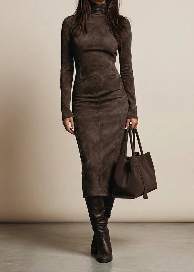 Zuri™ - Suede Midi Dress