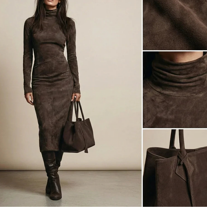 Zuri™ - Suede Midi Dress