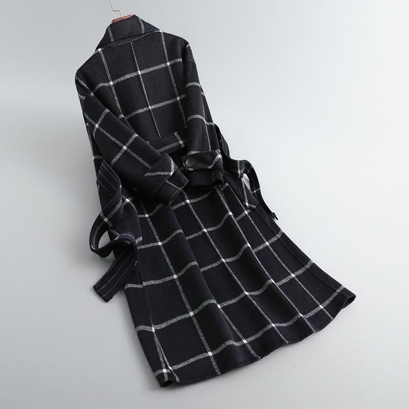 Marive™ - Women's Retro Lapel Plaid Tweed Coat