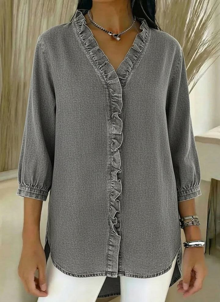 Bilma™ – Elegant Blouse with Ruffle Details