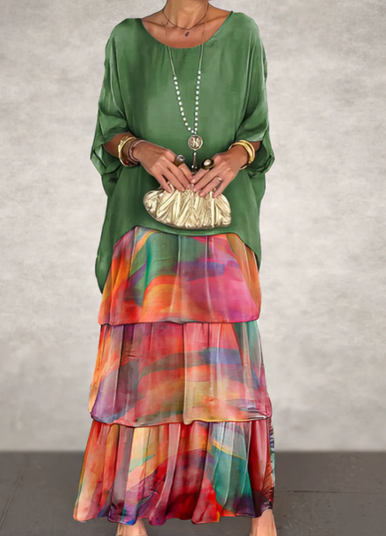 Shina™ - Elegant Flowing Maxi Dress