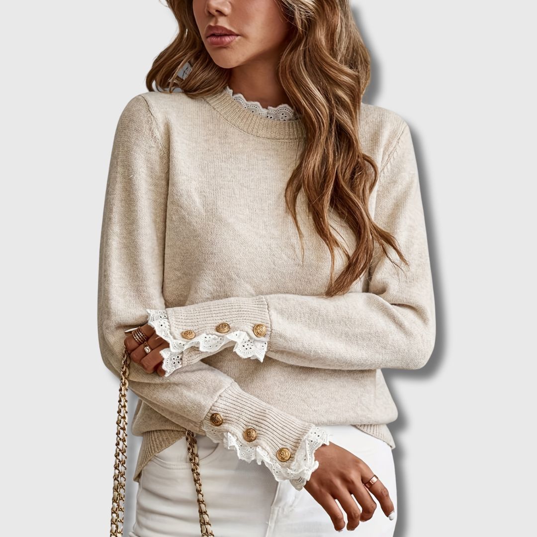 Sofie™ – Sweater with Lace Details