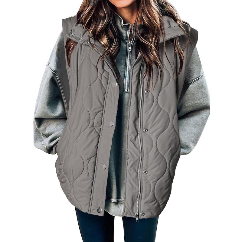 Olena™ - Women's Casual Oversized Puffer Vest with Stand Collar