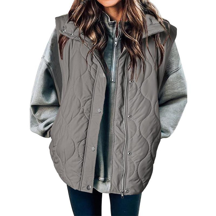 Olena™ - Women's Casual Oversized Puffer Vest with Stand Collar