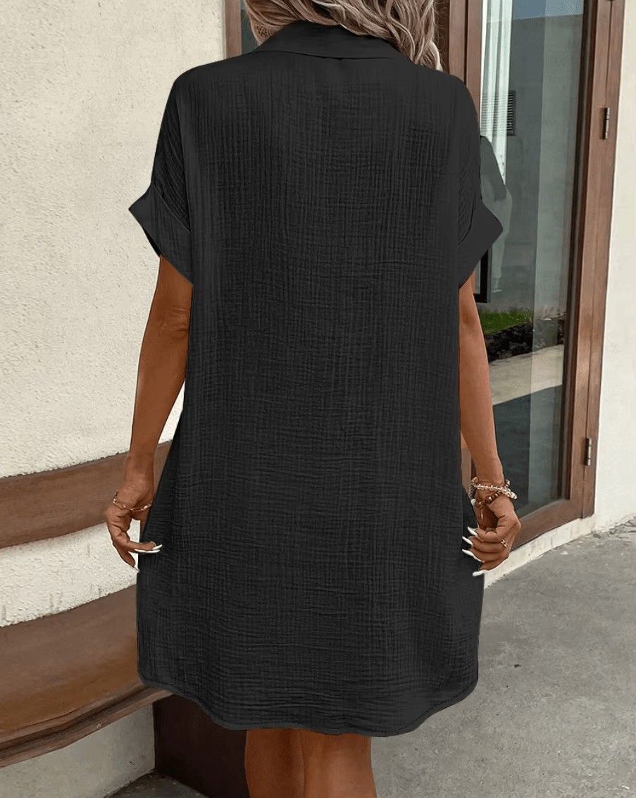 Lucy™ - Comfortable Shirt Dress with Buttons