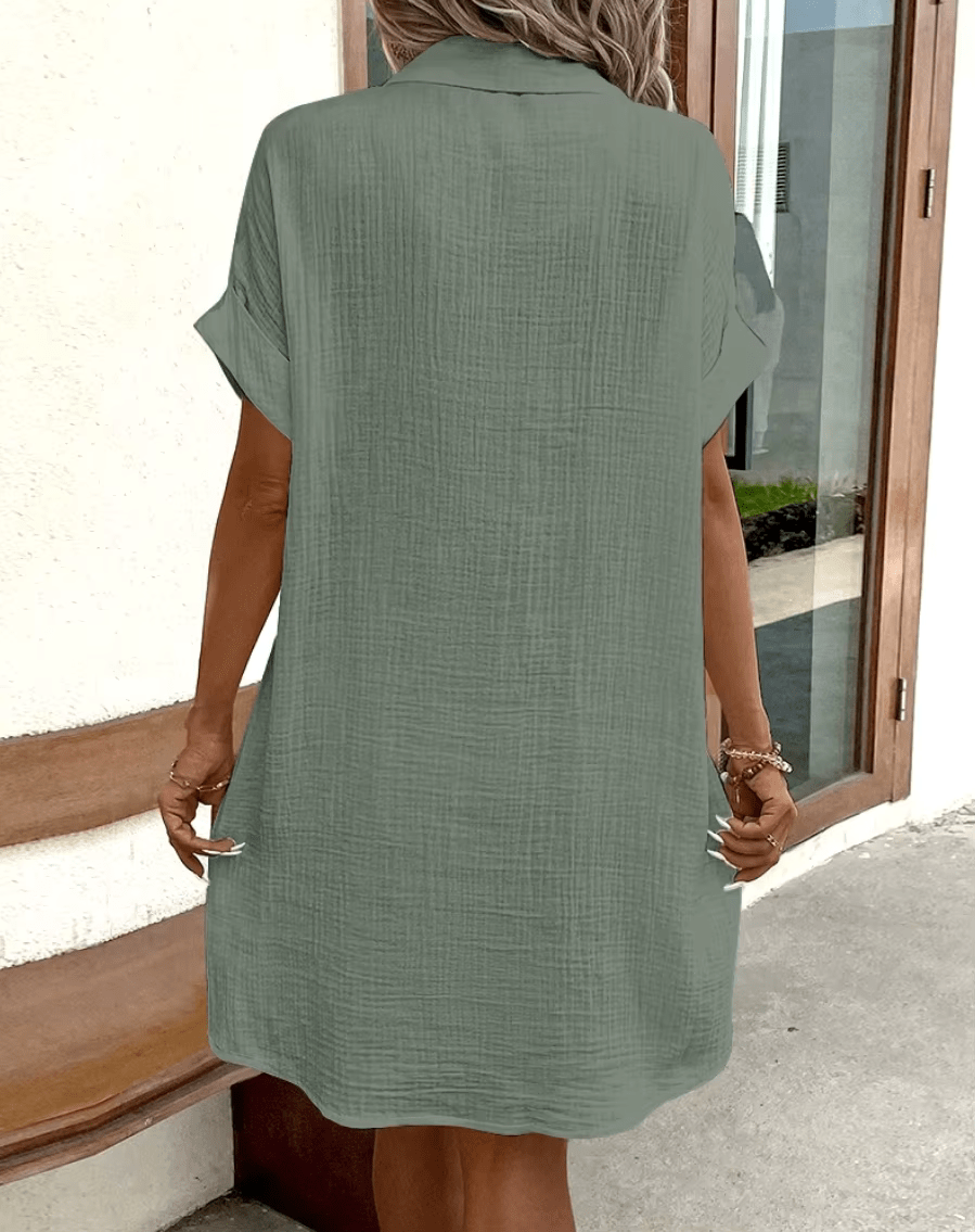 Lucy™ - Comfortable Shirt Dress with Buttons