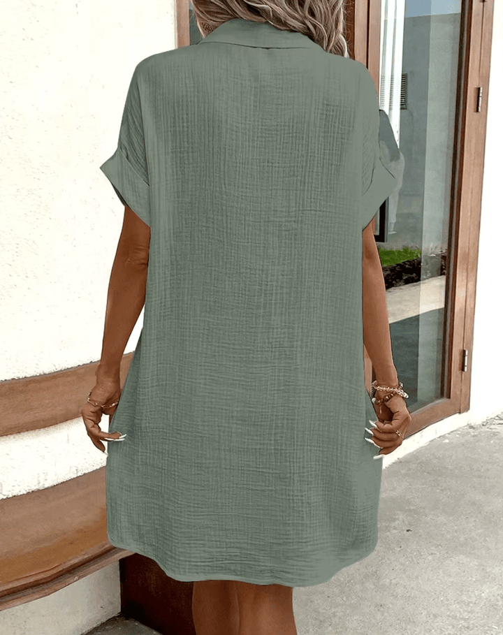 Lucy™ - Comfortable Shirt Dress with Buttons