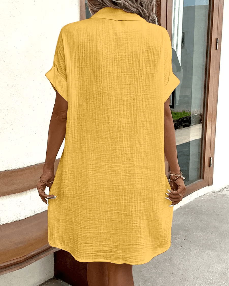 Lucy™ - Comfortable Shirt Dress with Buttons