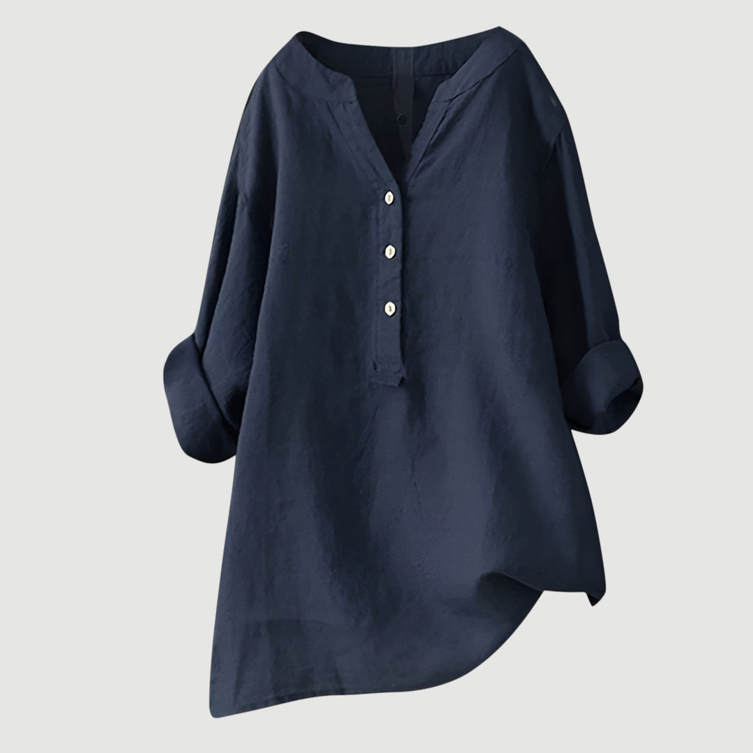 Freja™ – Elegant V-Neck Blouse