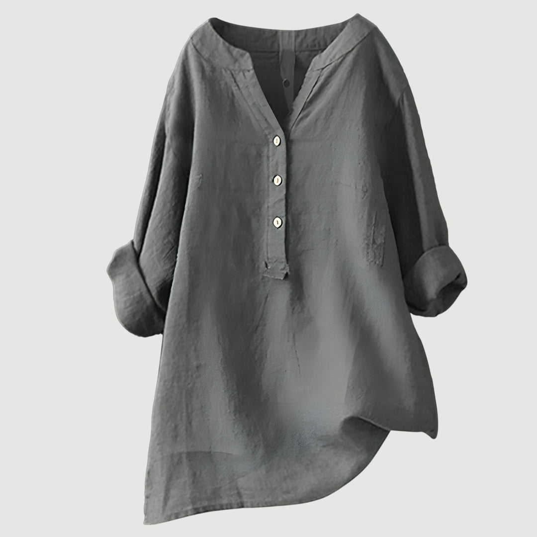 Freja™ – Elegant V-Neck Blouse