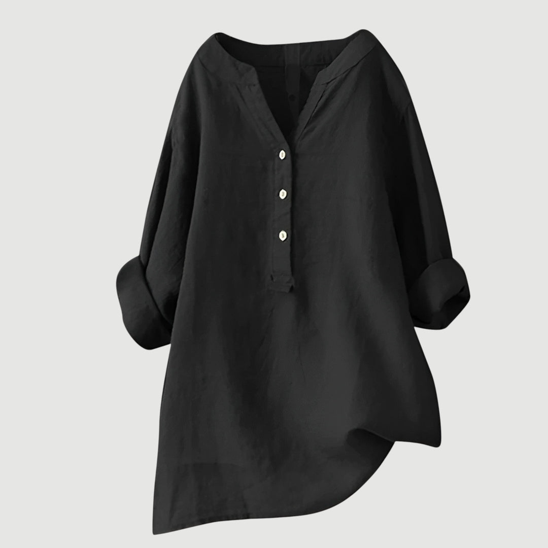Freja™ – Elegant V-Neck Blouse