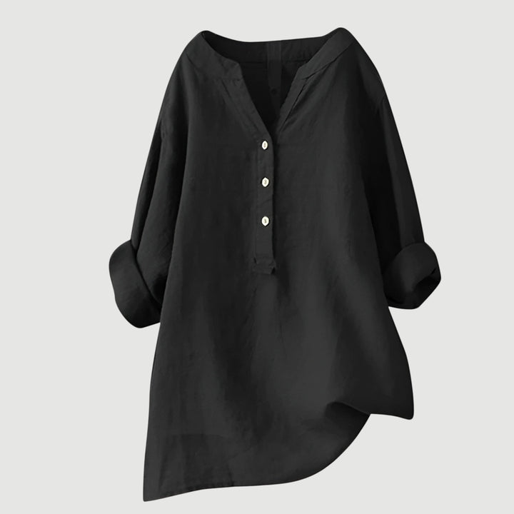 Freja™ – Elegant V-Neck Blouse