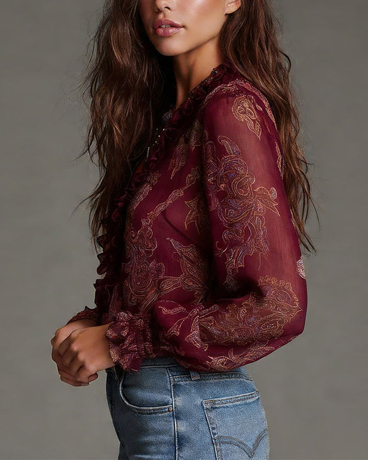 Zera™ - Vivid Blouse with Half-zip