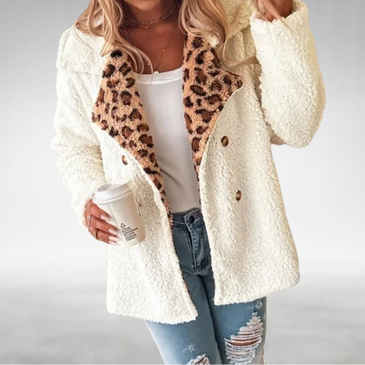 Vanessa™ - Cozy Leopard Teddy Coat