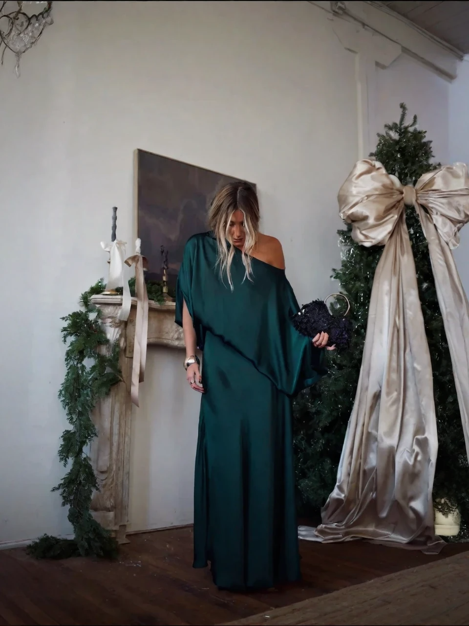 Alfy™ - Convertible Drape Top and Maxi Length A-Line Skirt