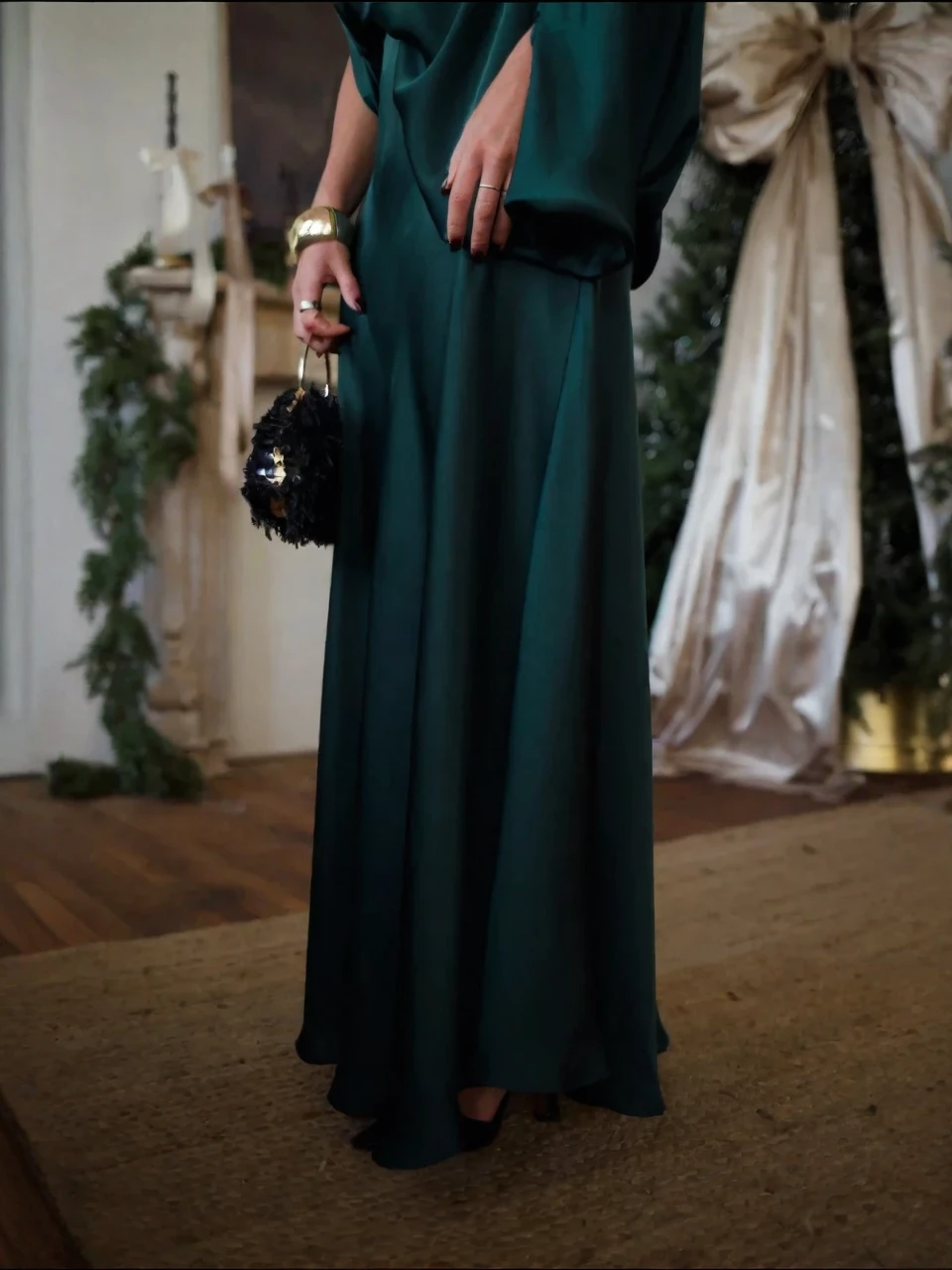 Alfy™ - Convertible Drape Top and Maxi Length A-Line Skirt