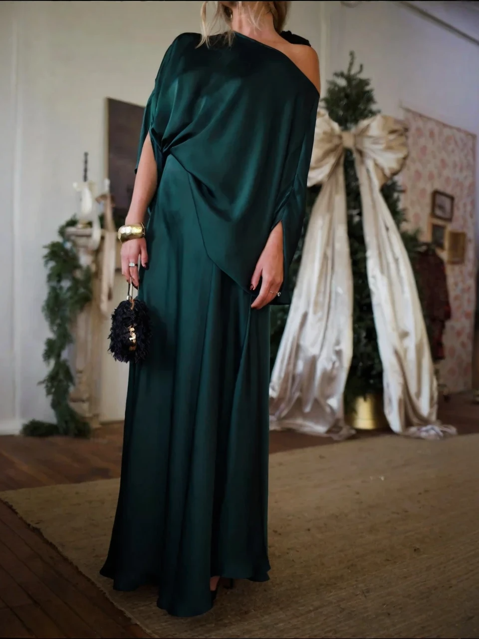 Alfy™ - Convertible Drape Top and Maxi Length A-Line Skirt