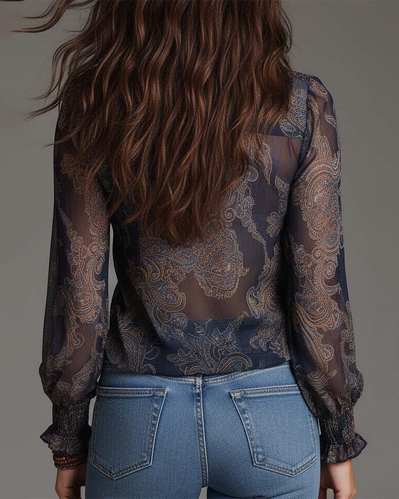 Zera™ - Vivid Blouse with Half-zip