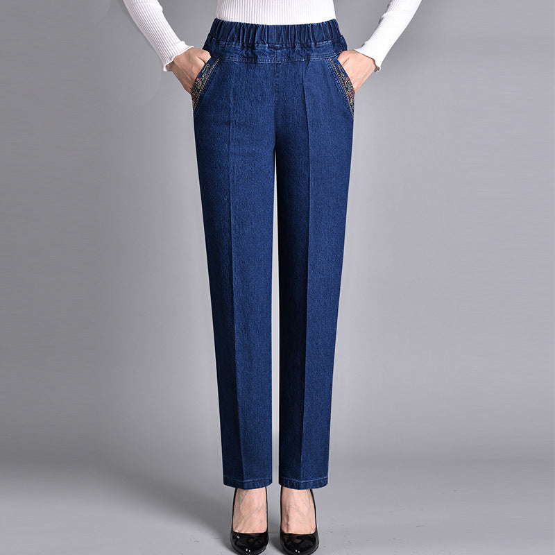 Gaile™ – Women's Jeans with Side Pockets and an Elasticated Waistband