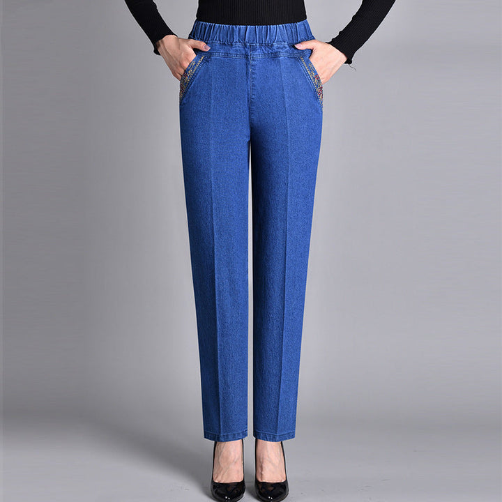 Gaile™ – Women's Jeans with Side Pockets and an Elasticated Waistband